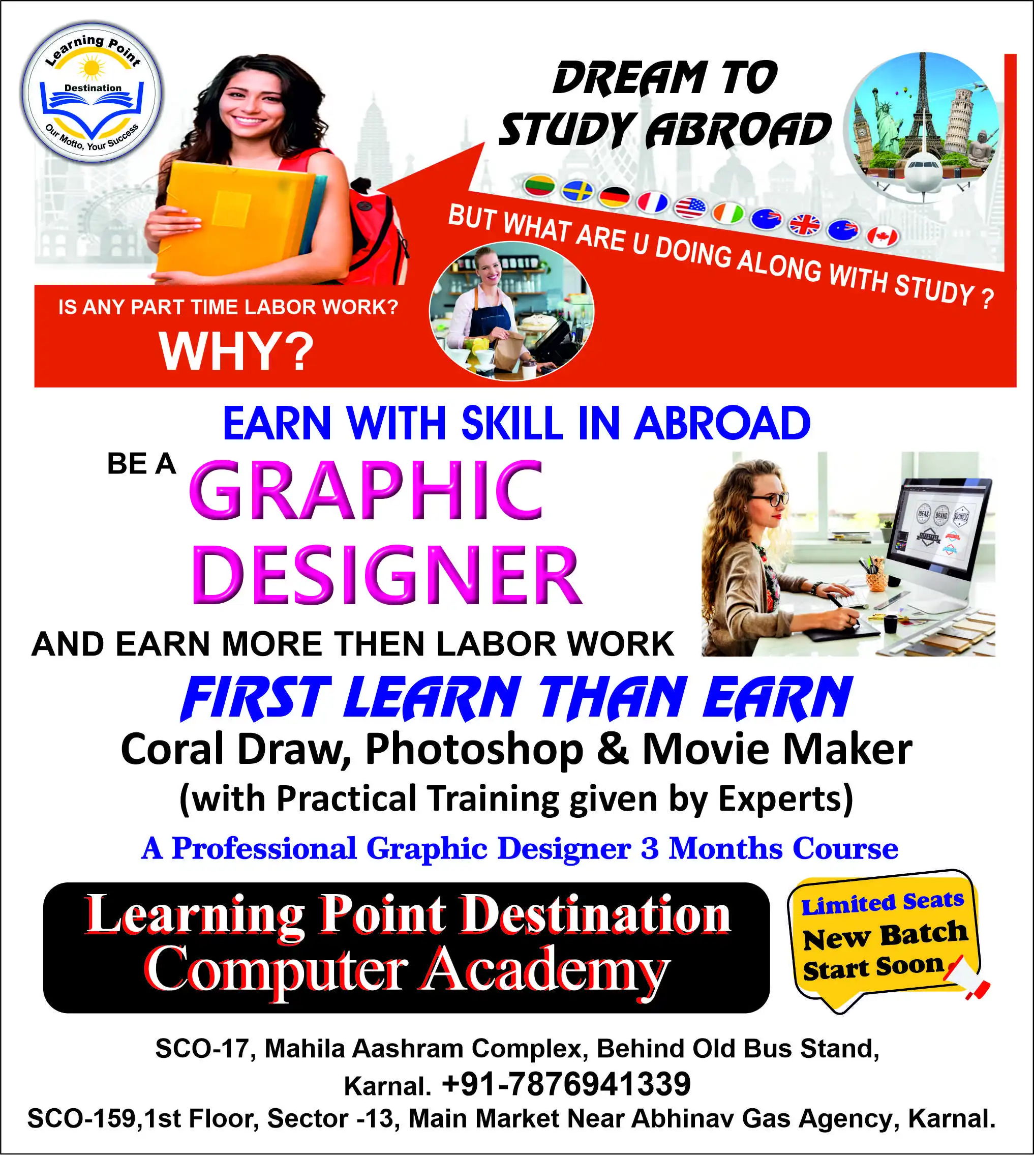 Graphic Designing Course – Learning Point Destination in Karnal
